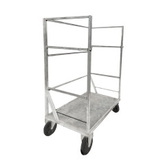 Trolley for moving dimensional parts