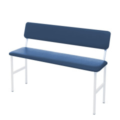 Medical double bench with backrest