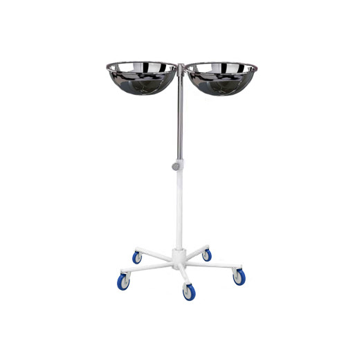 Medical stand for two basins