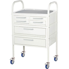 Dental table with drawers and stainless steel shelf become
